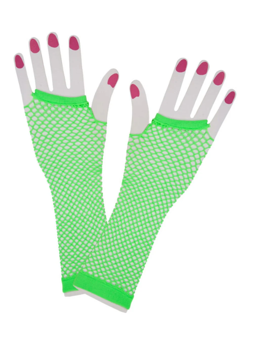Long Green Fishnet Gloves