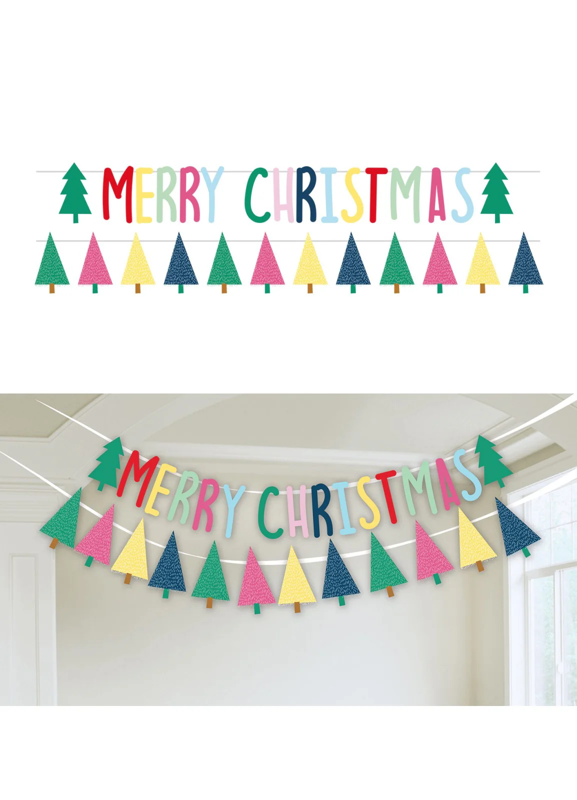 Merry Christmas Letter Banners