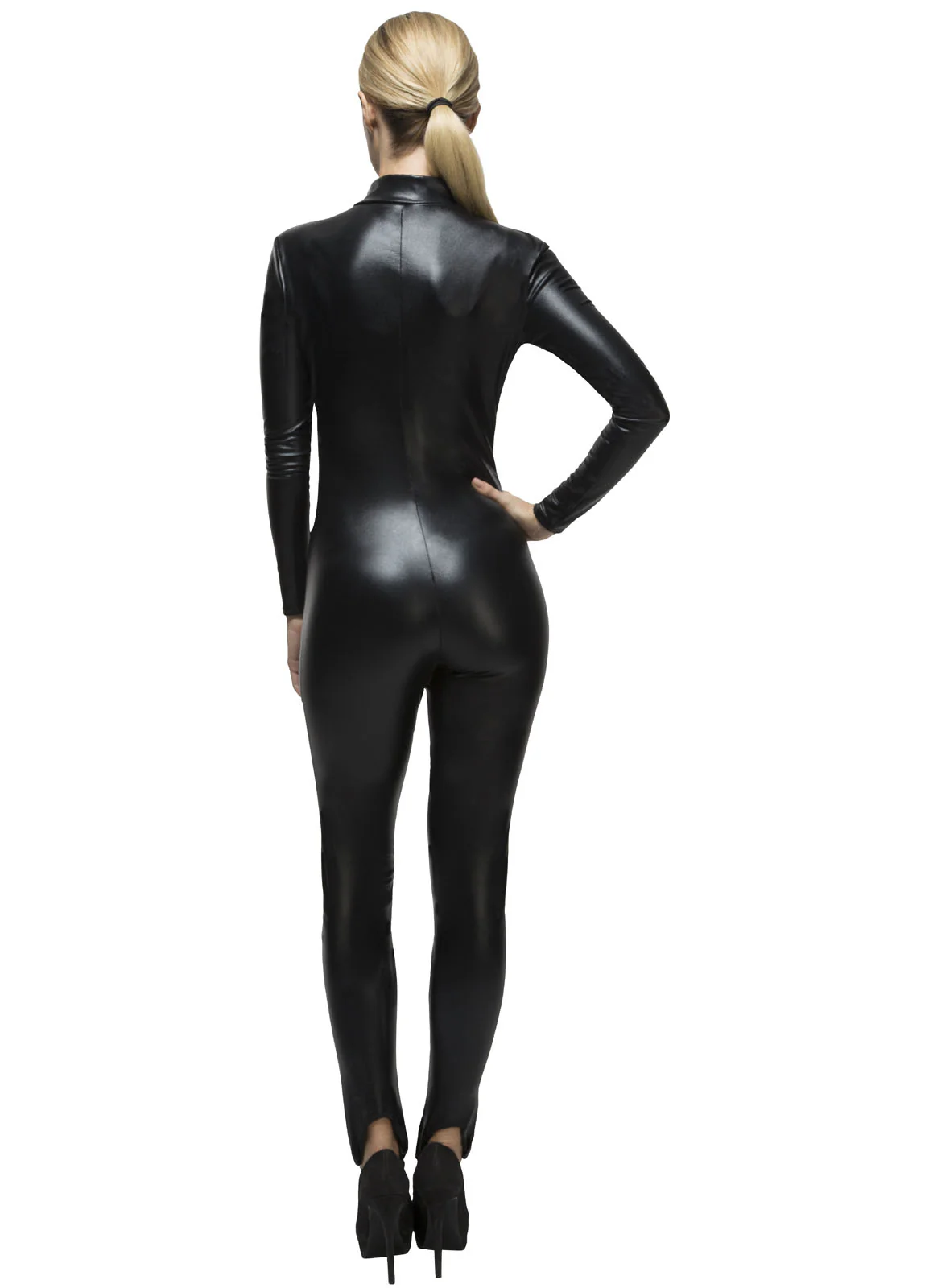 Miss Whiplash Black Catsuit Adult - Image 3