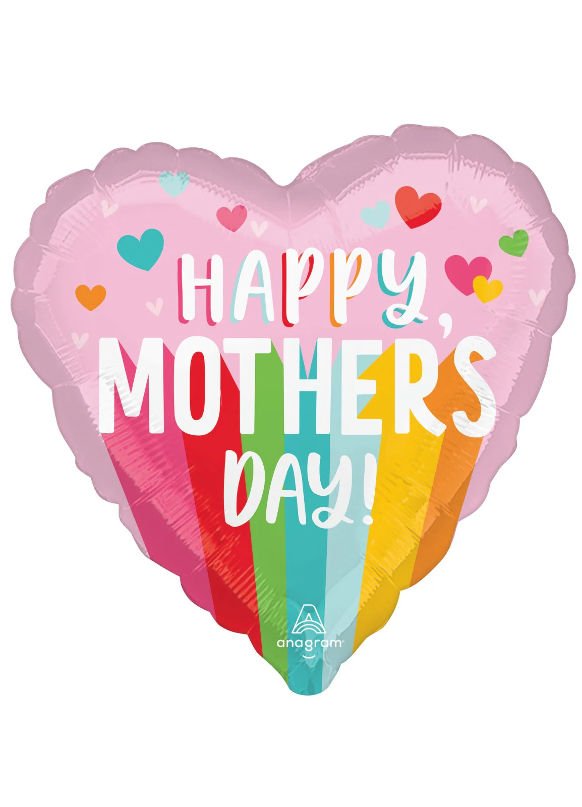 Mother's Day Bright Stripes Foil Balloon
