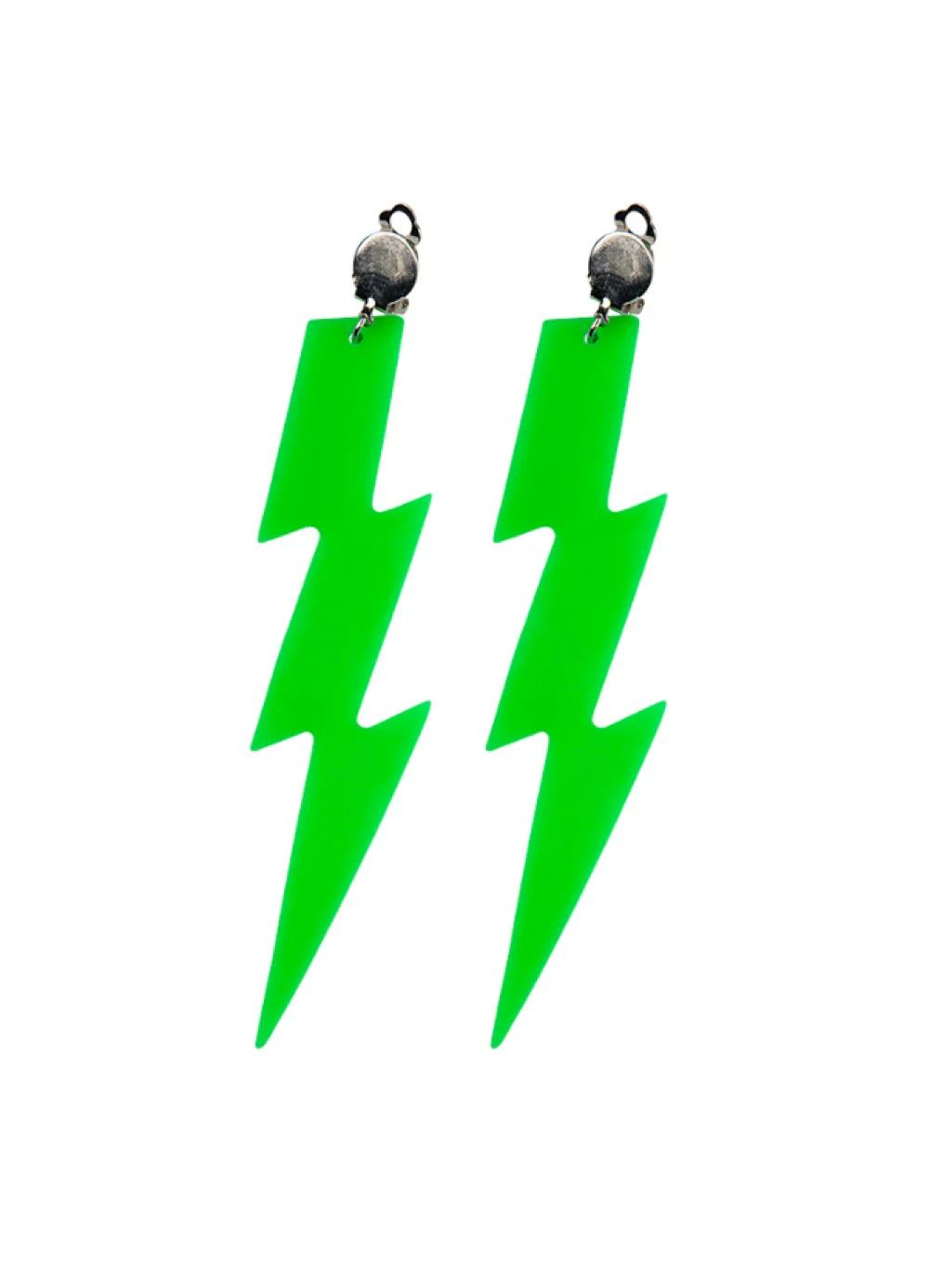 Neon Green 80's Earrings