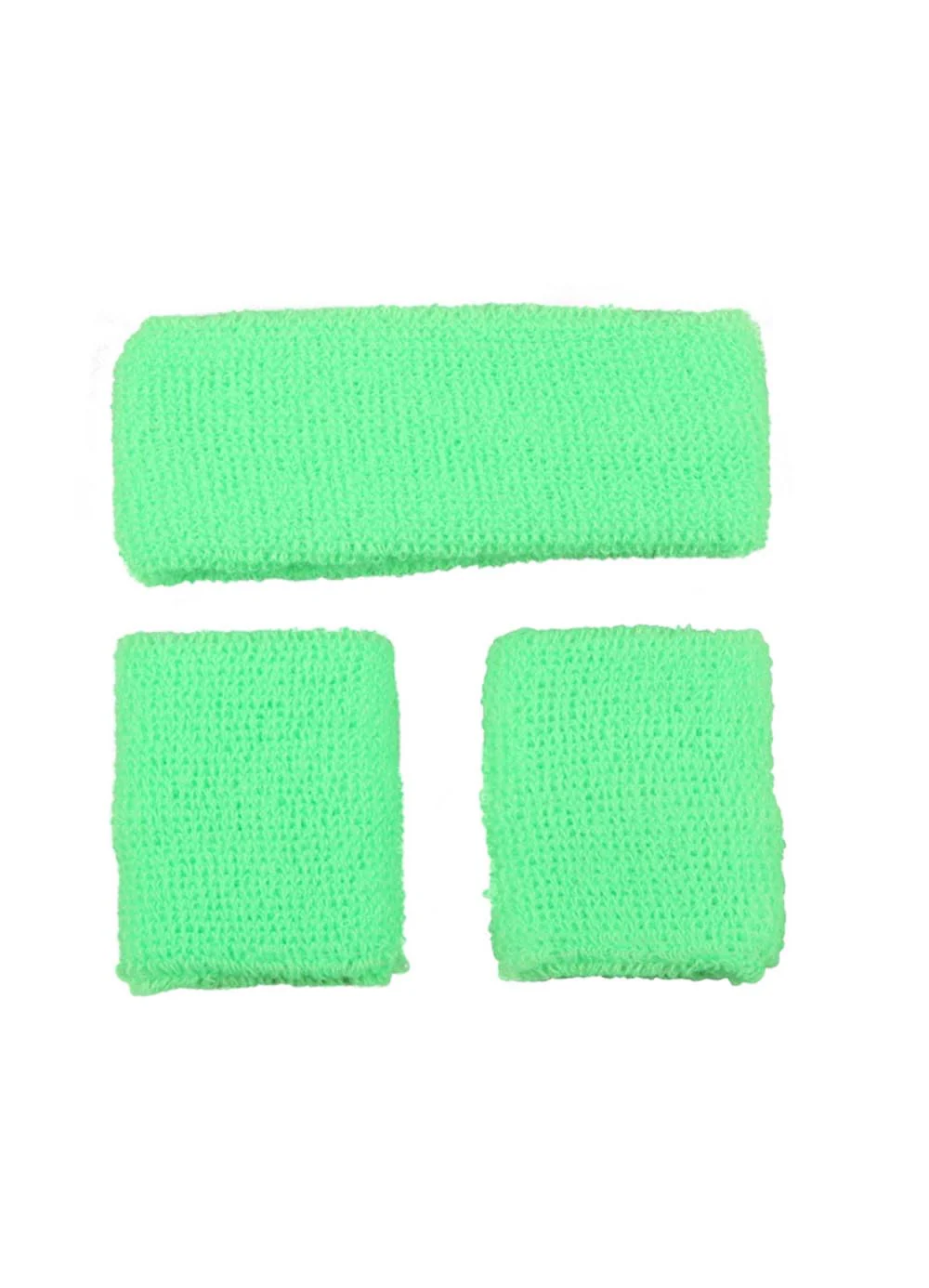 Neon Green Sweatbands Set