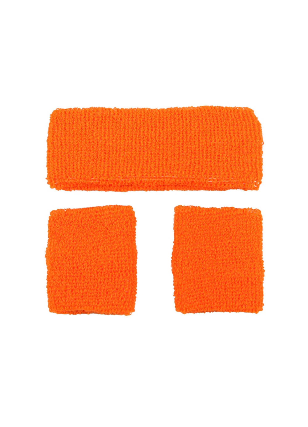 Neon Orange Sweatbands Set