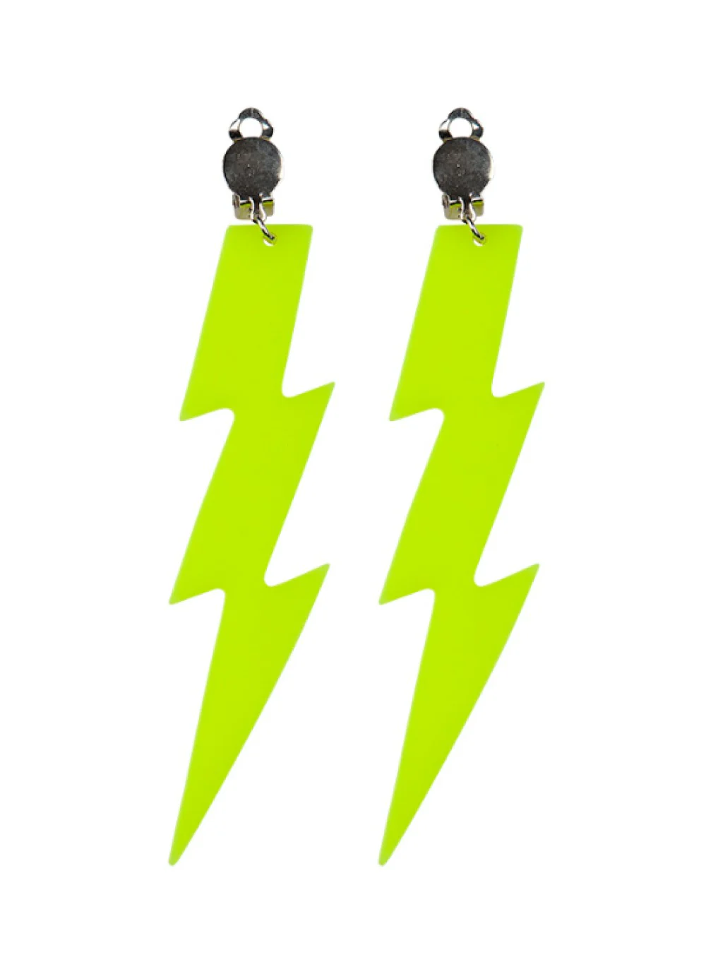 Neon Yellow 80's Earrings