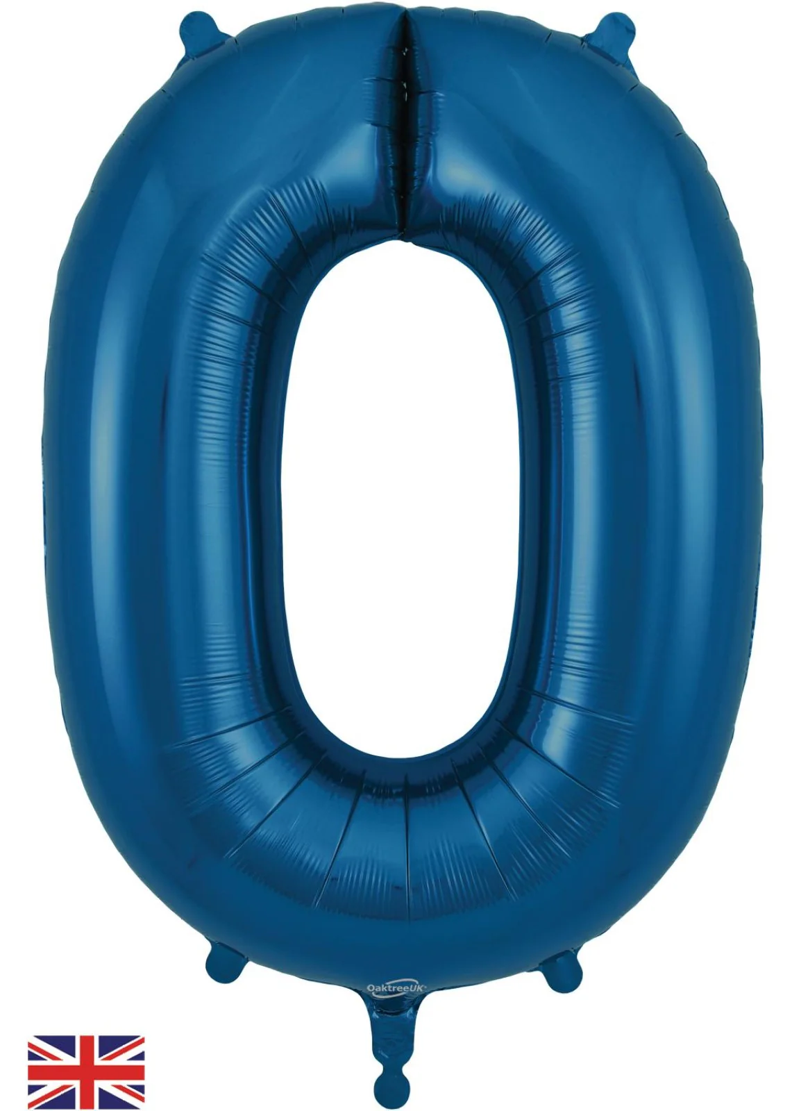 Number 0 Navy Blue Foil Balloon