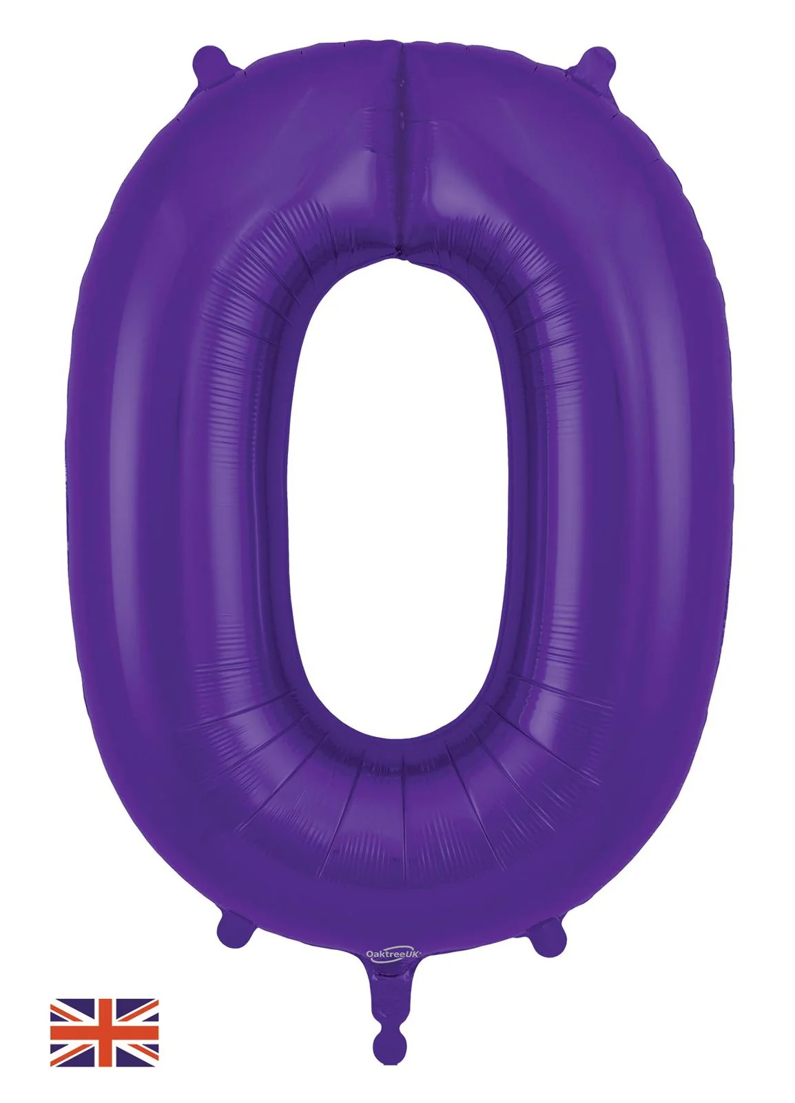 Number 0 Purple Foil Balloon