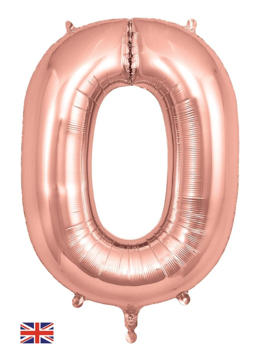 Number 0 Rose Gold Foil Balloon