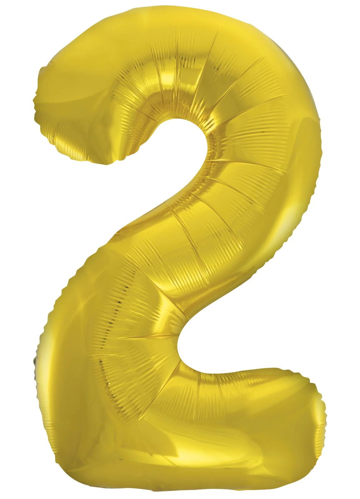 Number 2 Gold Foil Balloon