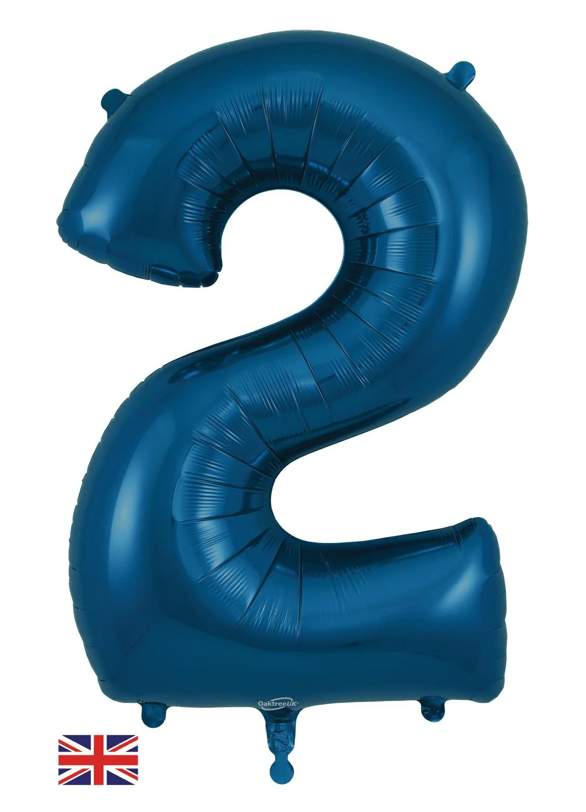Number 2 Navy Blue Foil Balloon