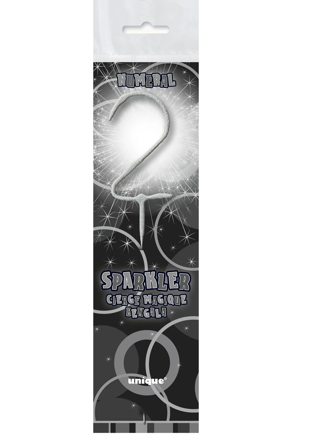 Number 2 Sparkler Candle - Image 2