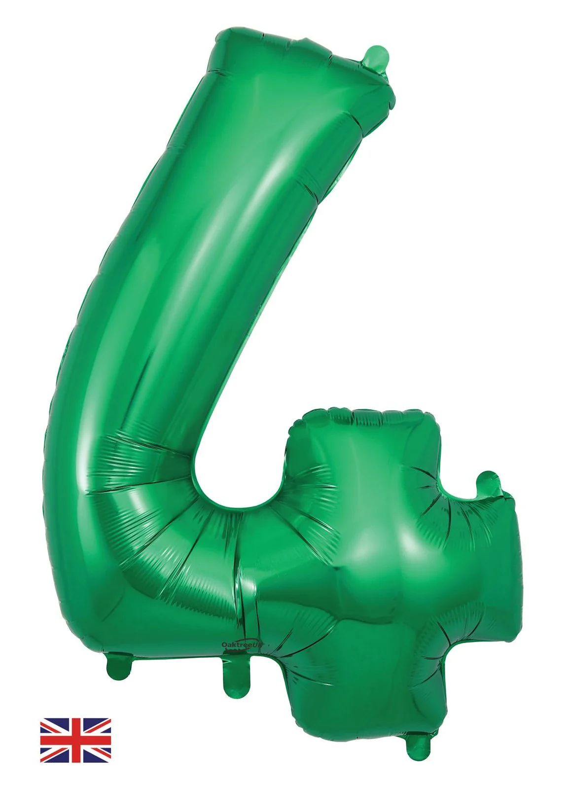 Number 4 Green Foil Balloon