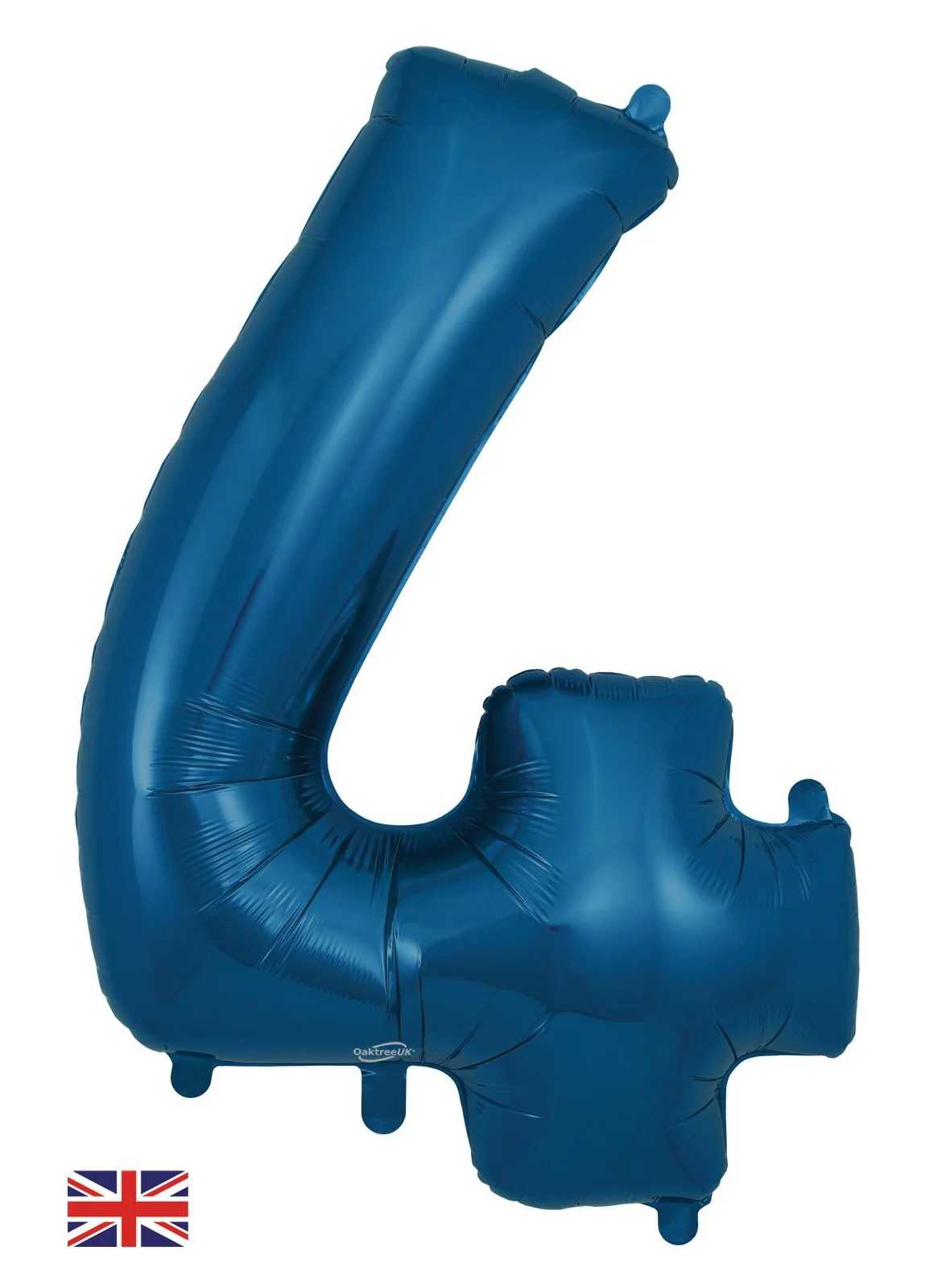 Number 4 Navy Blue Foil Balloon