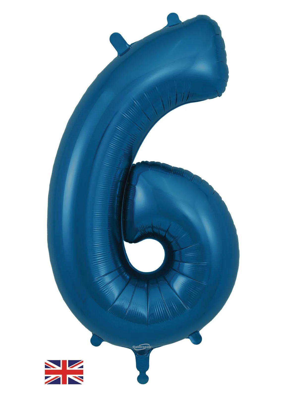 Number 6 Navy Blue Foil Balloon