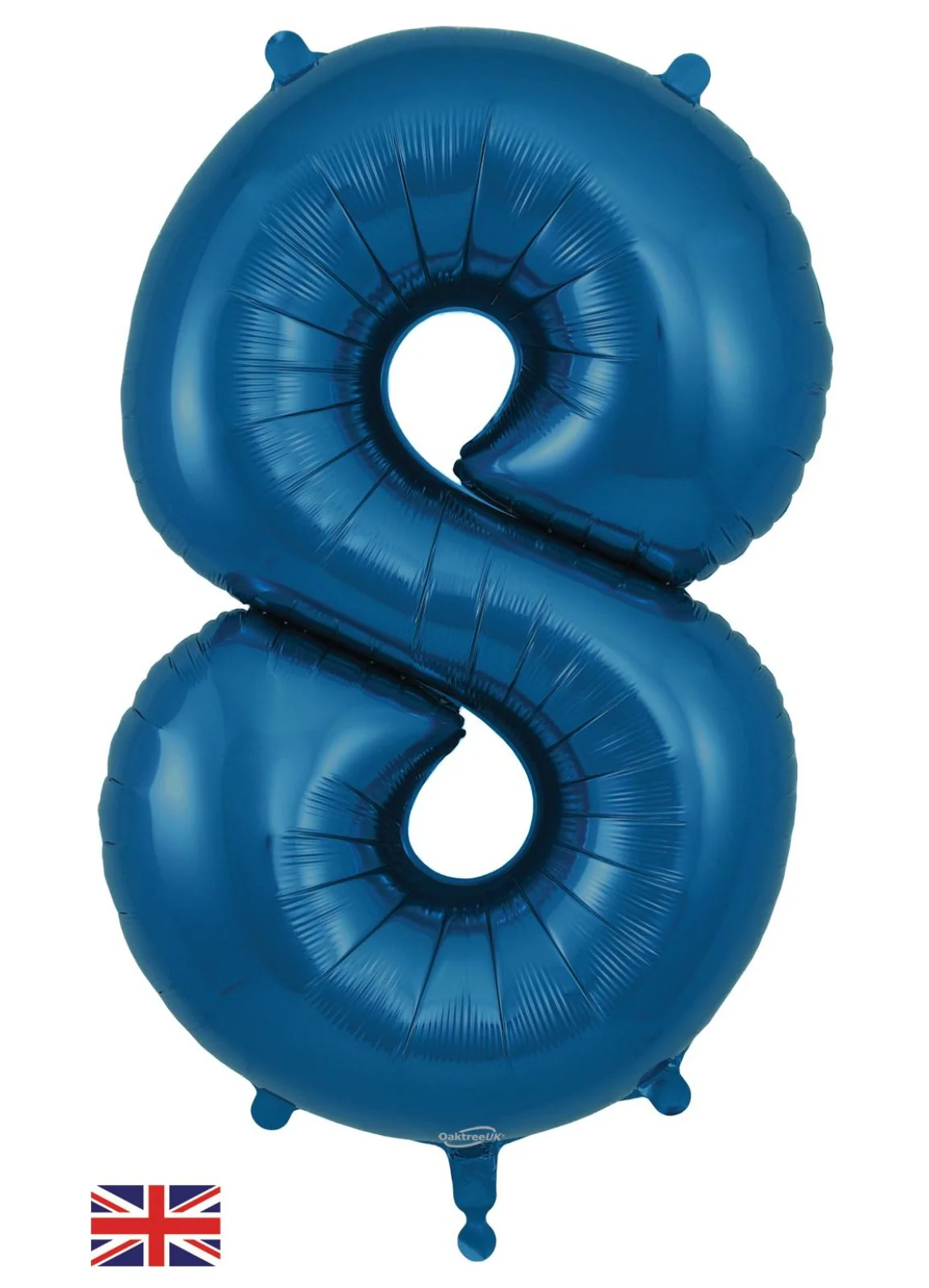 Number 8 Navy Blue Foil Balloon