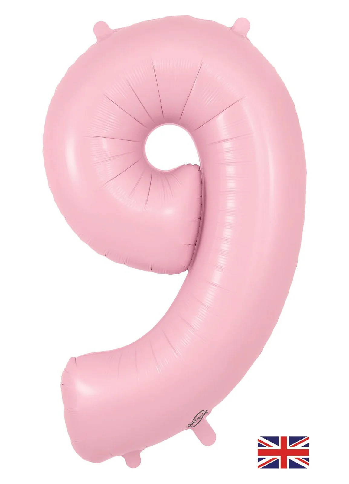 Number 9 Light Pink Foil Balloon