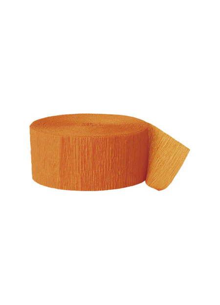 Orange Crepe Streamer