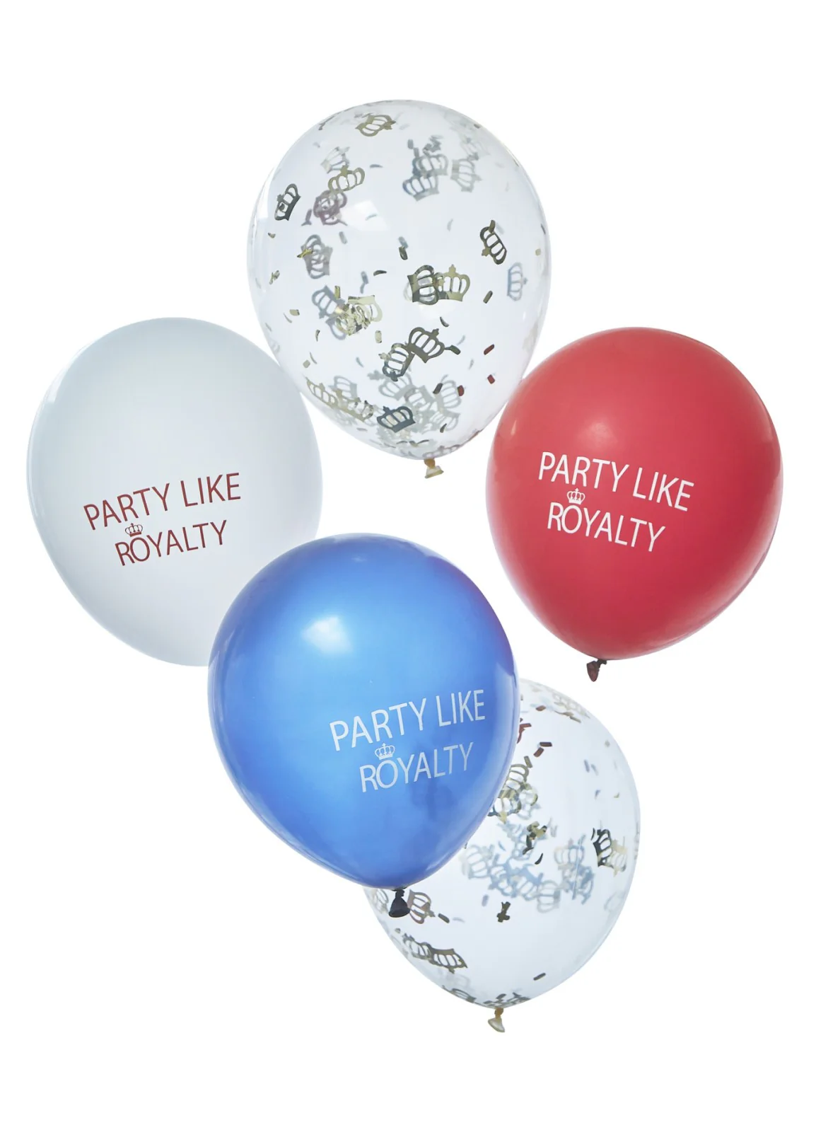 Party Like Royalty Latex Balloons 5pk - Image 2