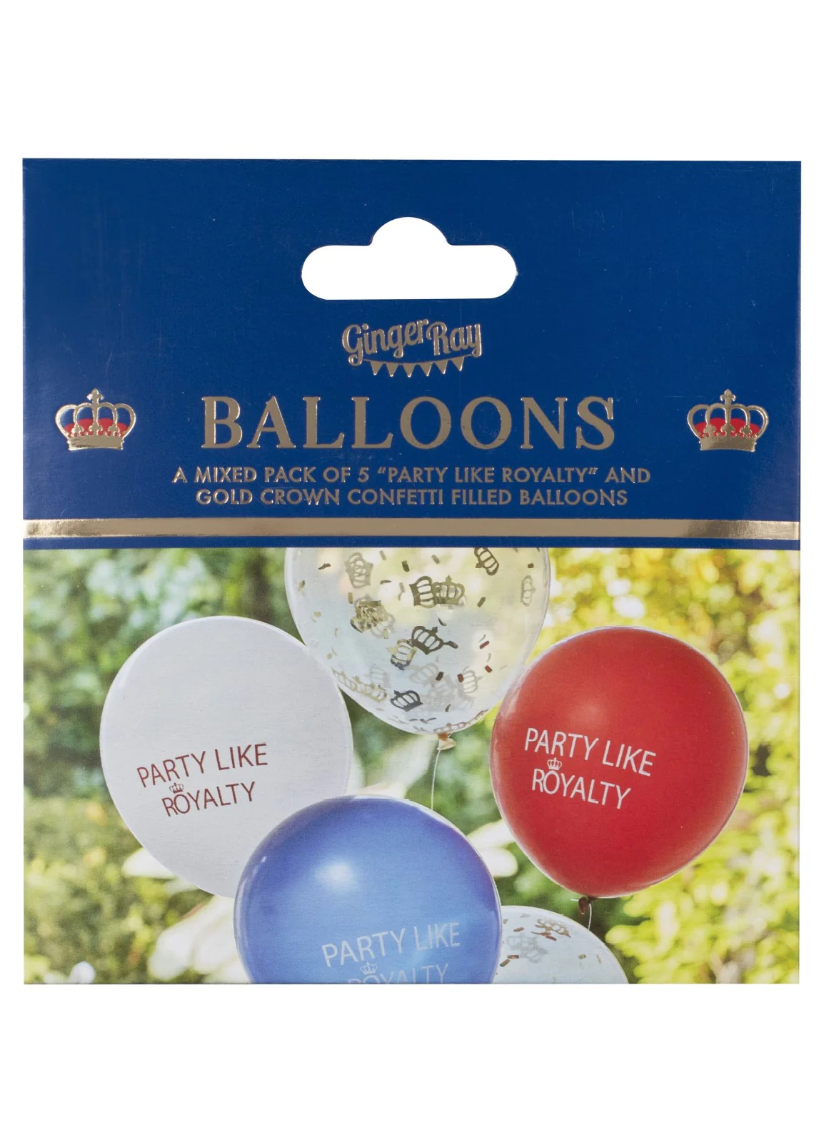 Party Like Royalty Latex Balloons 5pk - Image 3