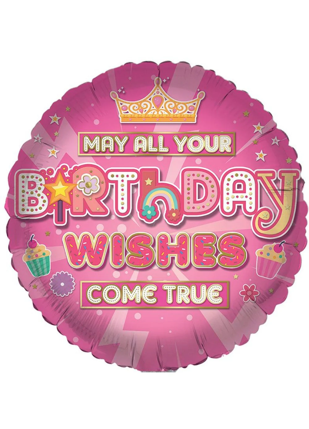 Pink Birthday Wishes Foil Balloon - Image 2