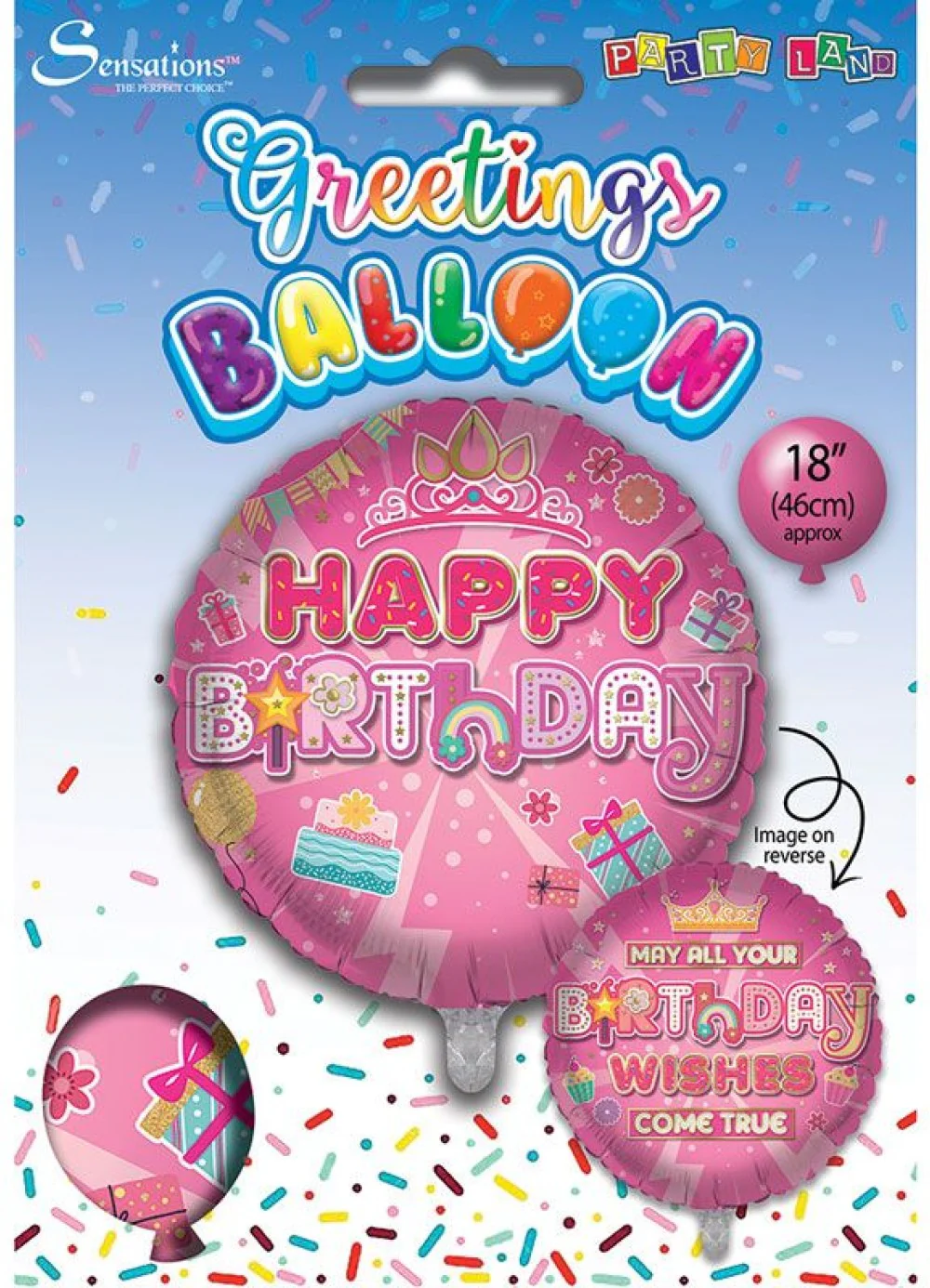 Pink Birthday Wishes Foil Balloon - Image 3