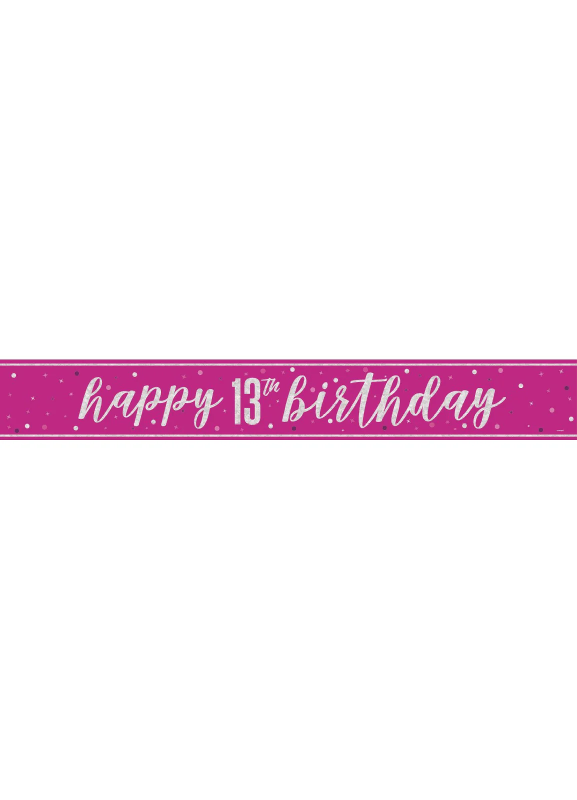 Pink Glitz Age 13 Birthday Banner