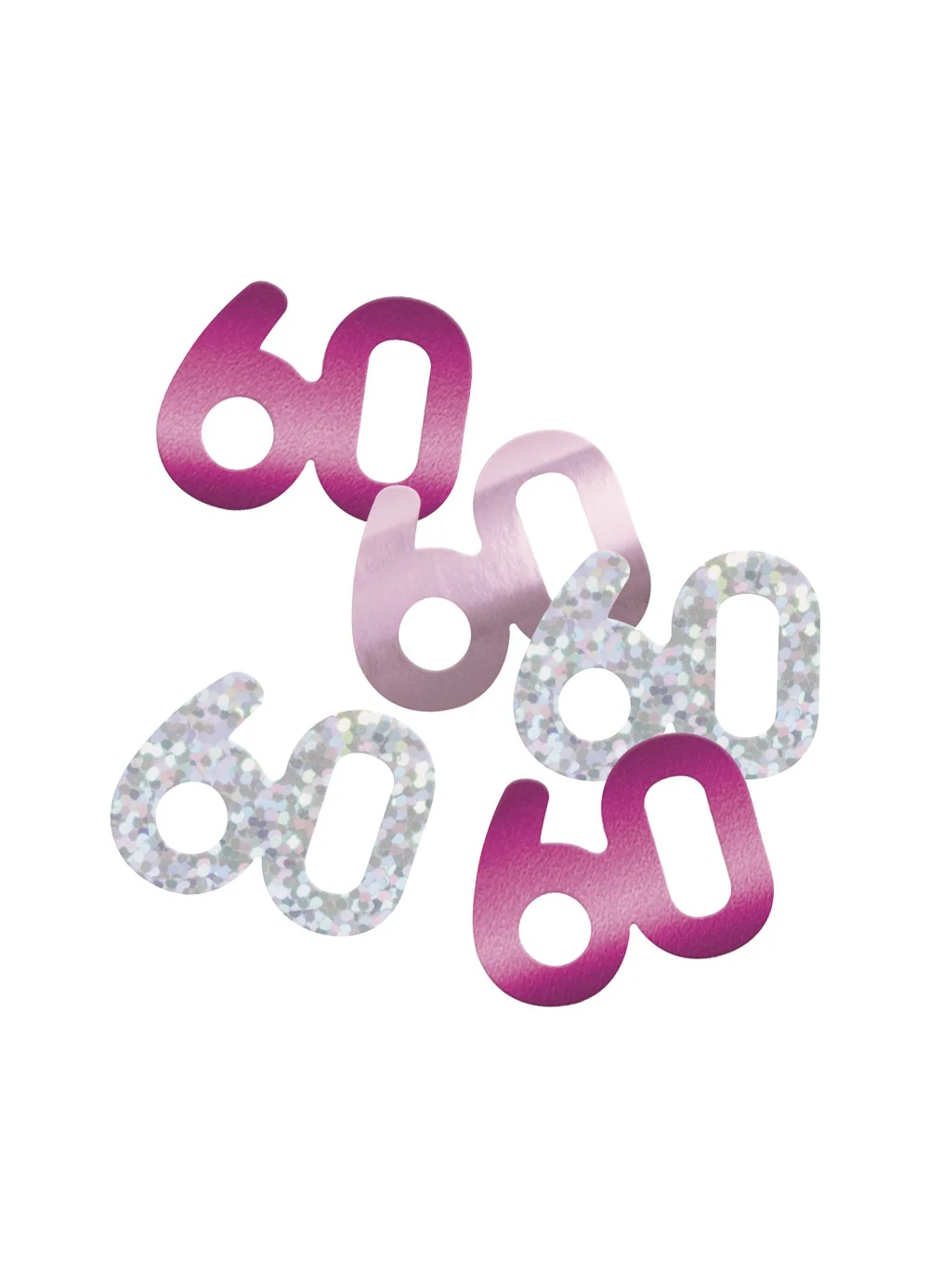 Pink Glitz Age 60 Confetti