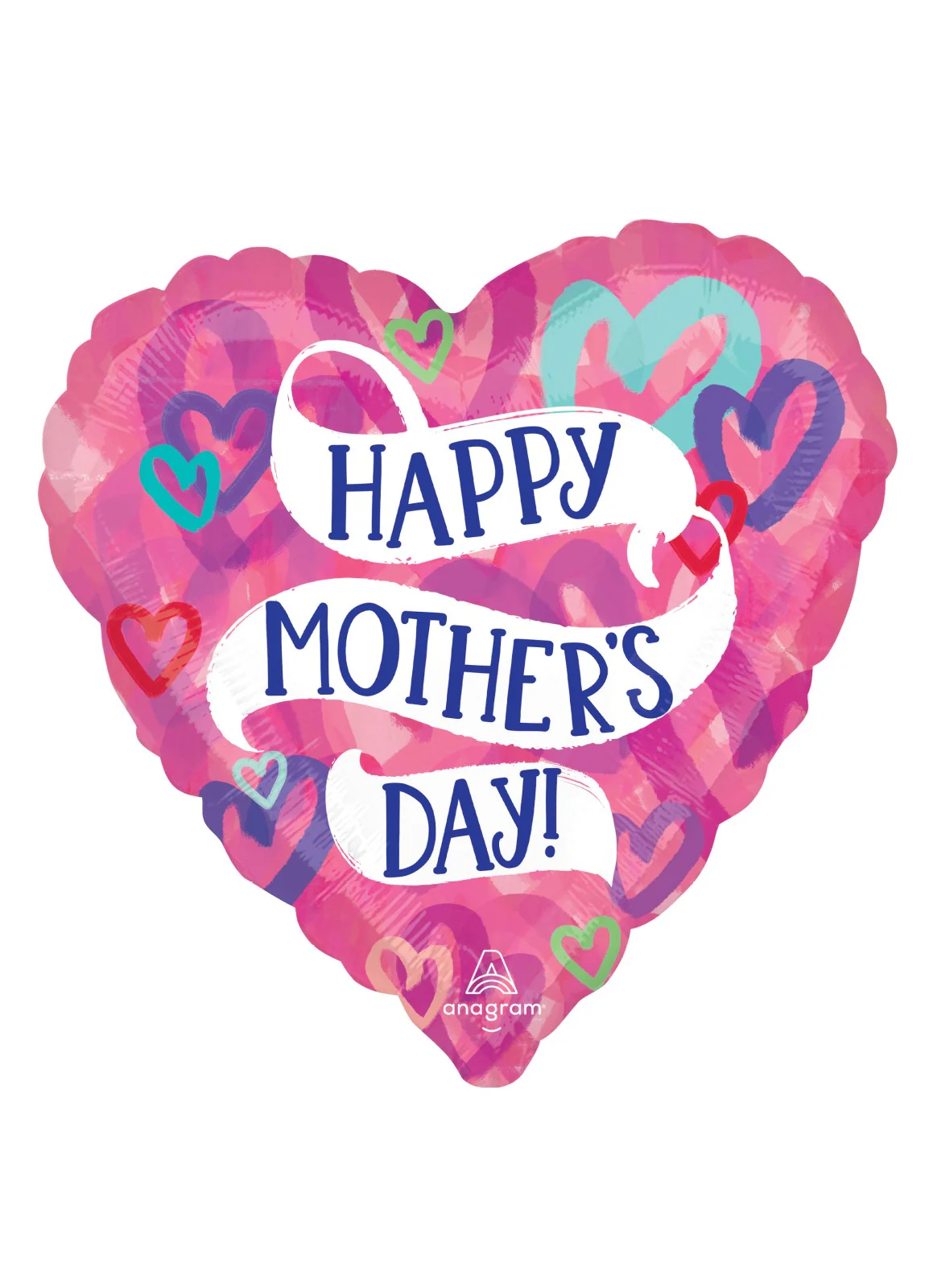 Pink Hearts Mother's Day Foil Balloon