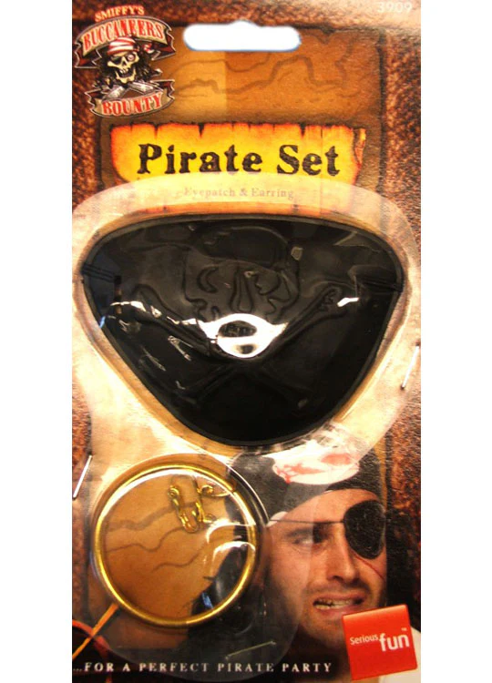 Pirate Eyepatch & Earring Set - Image 2