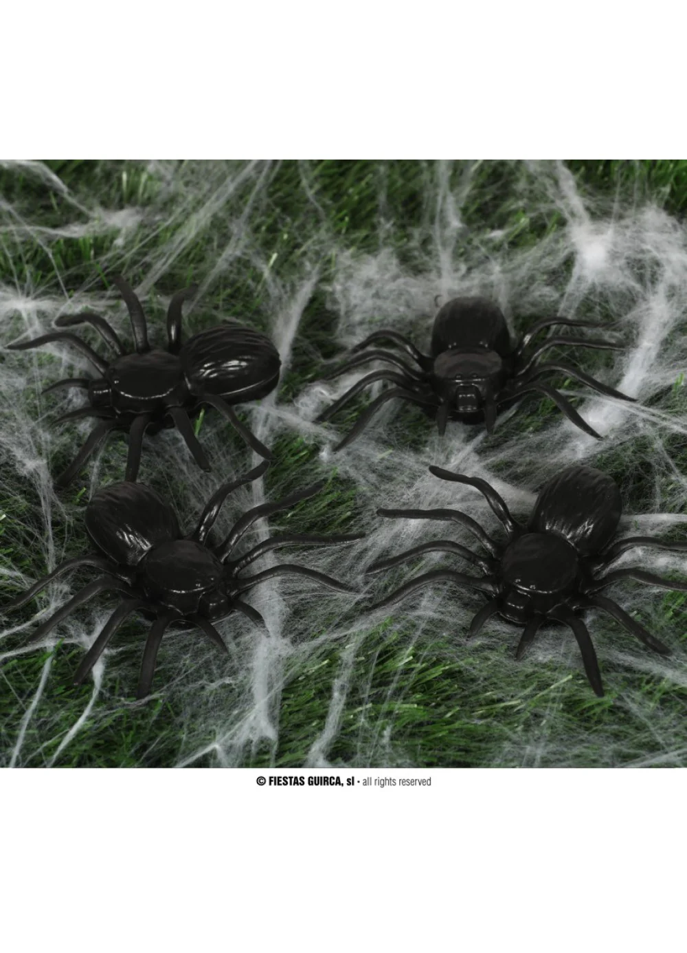 Plastic Spiders 4pk