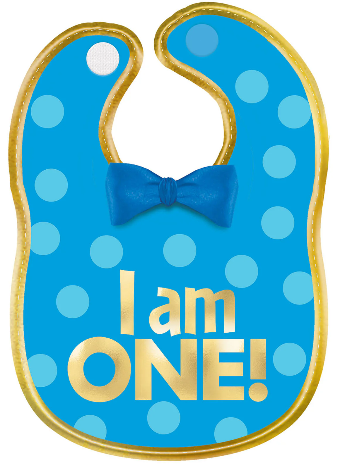 Premium Blue 1st Birthday Bib