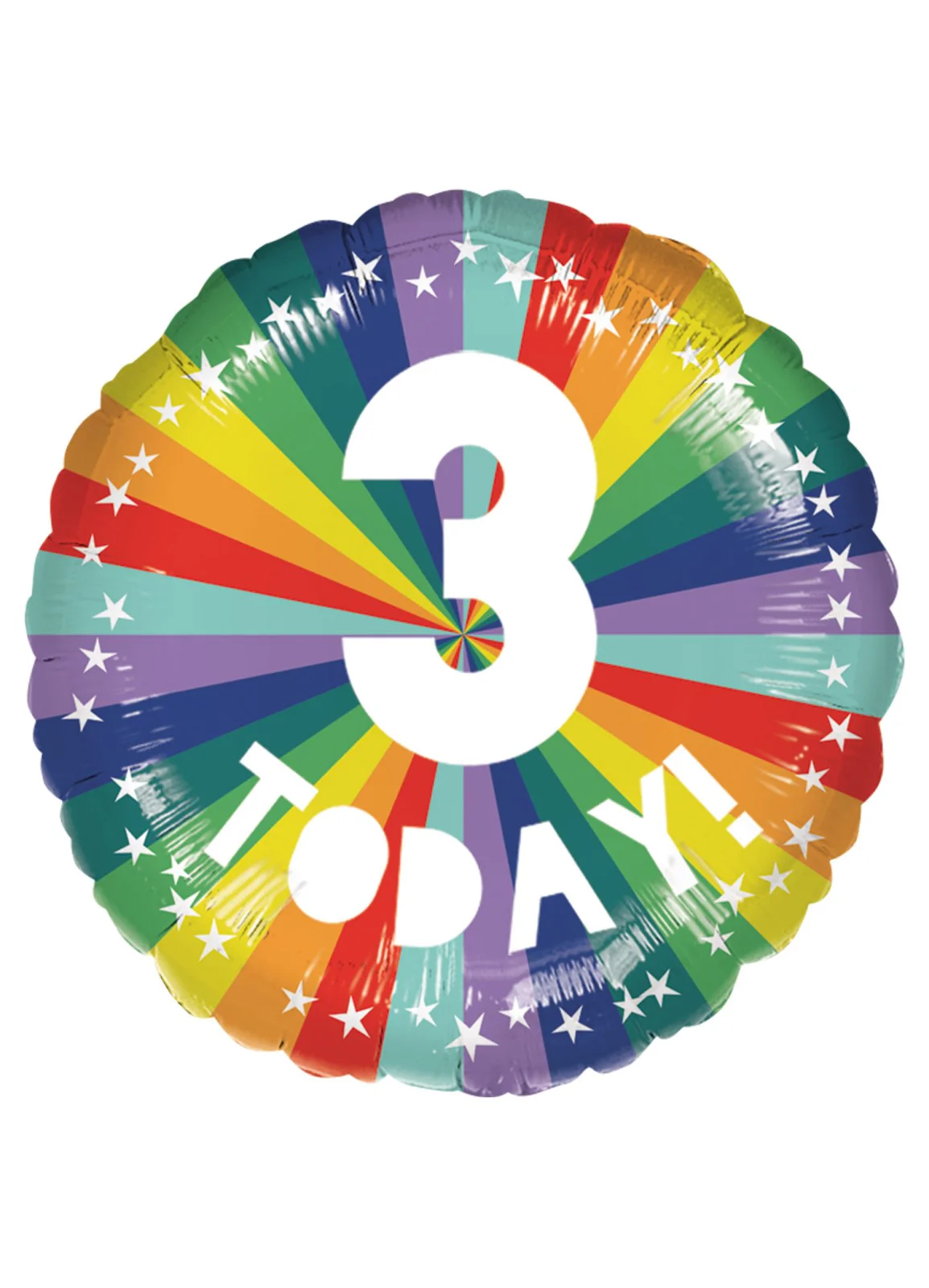 Rainbow 3 Today Foil Balloon