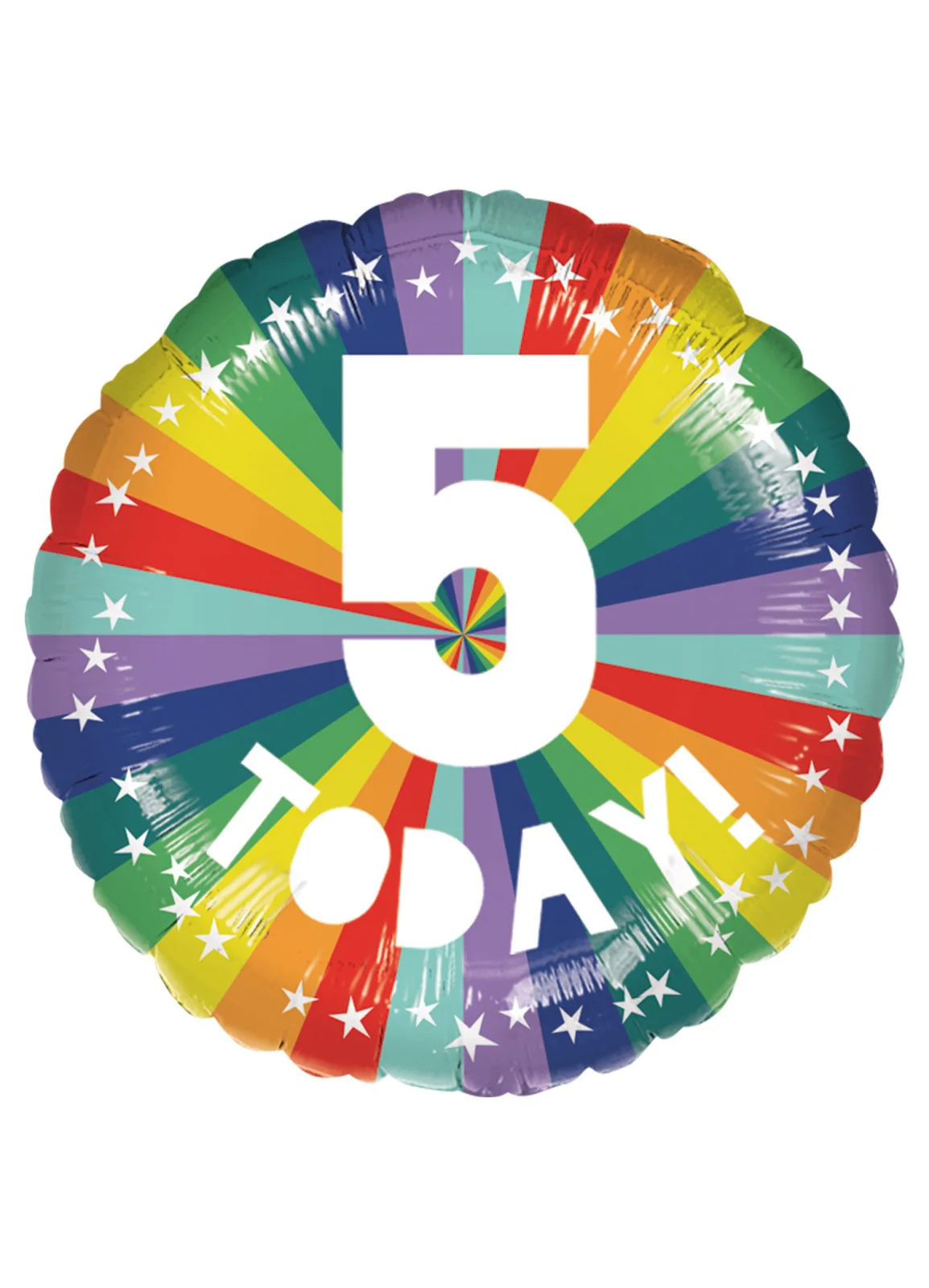 Rainbow 5 Today Foil Balloon