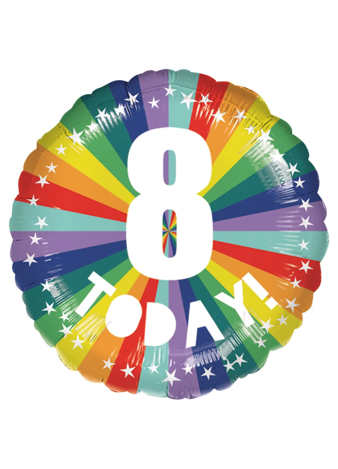 Rainbow 8 Today Foil Balloon