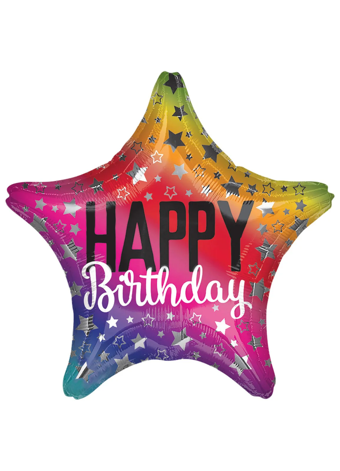 Rainbow Star Birthday Balloon