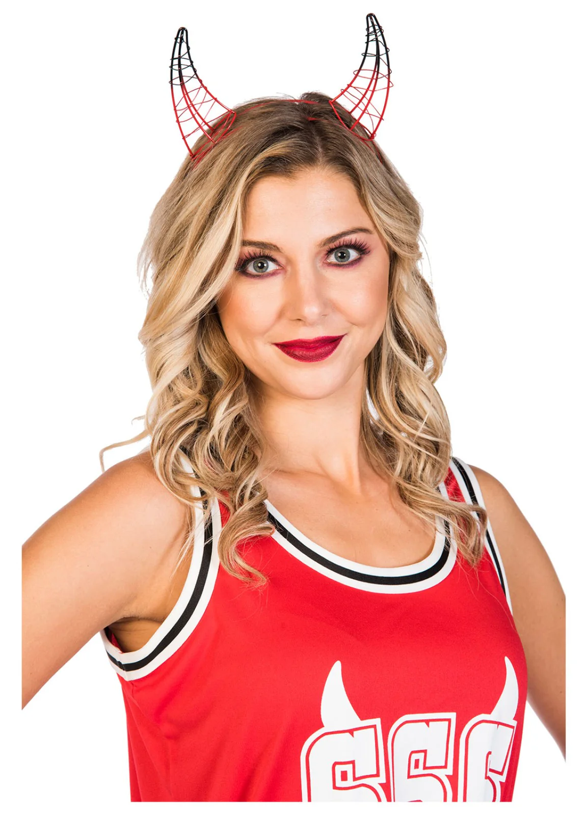 Red 3D Cage Devil Headband