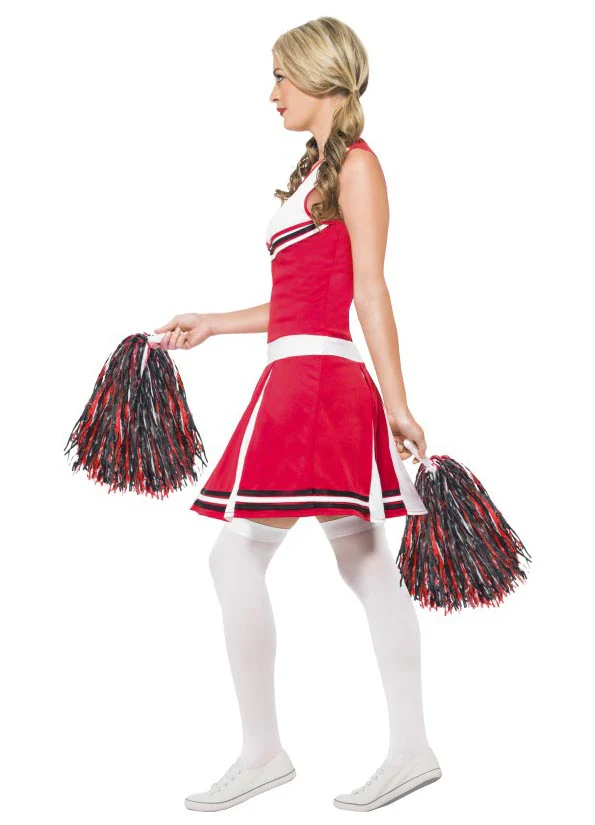 Red Cheerleader Costume Adult - Image 2