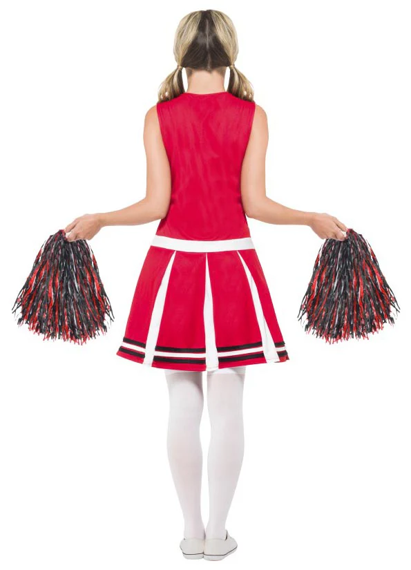 Red Cheerleader Costume Adult - Image 3