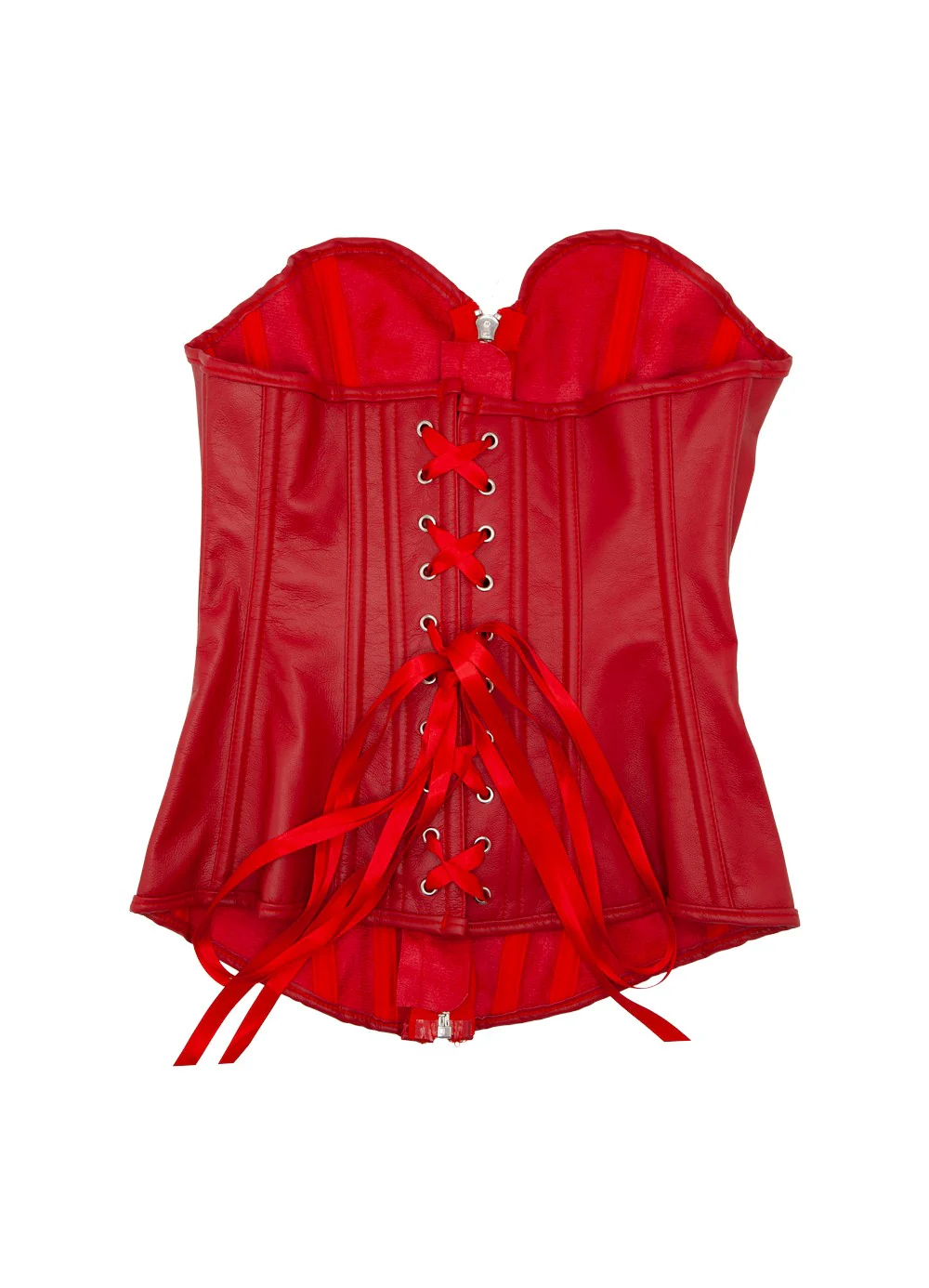 Red Faux Leather Corset - Image 4