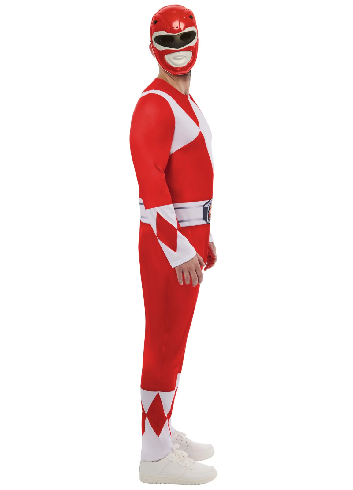 Red Power Ranger Costume Adult - Image 3