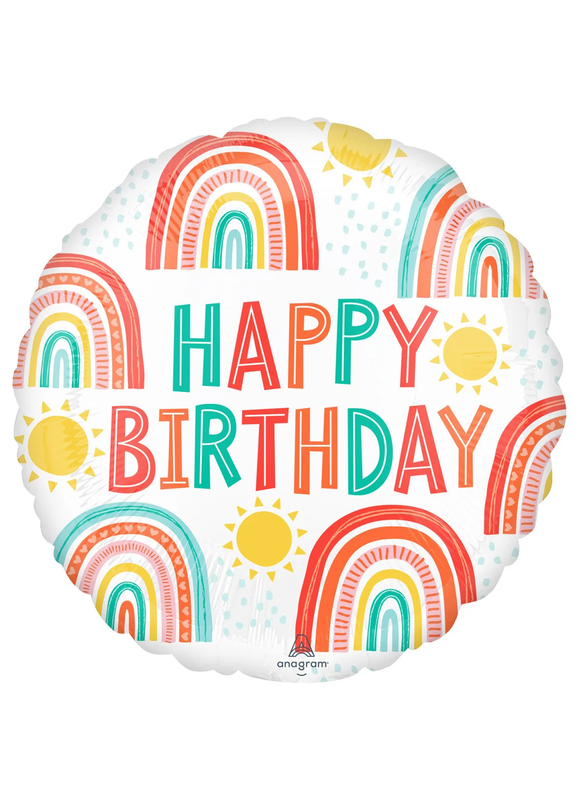 Retro Rainbow Birthday Balloon