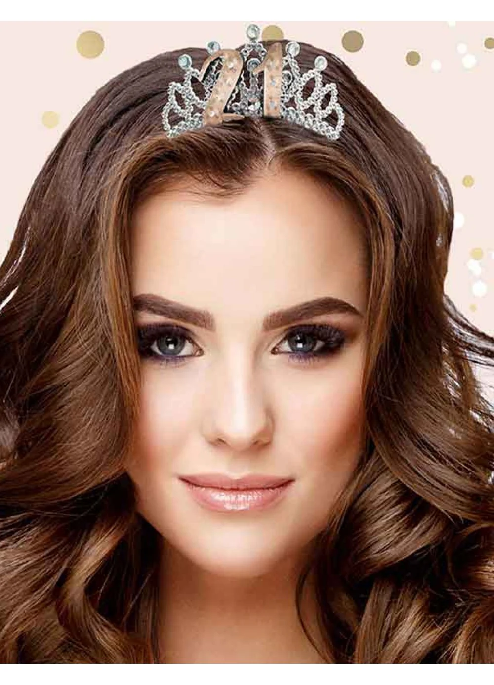 Rose Gold 21st Birthday Tiara - Image 2