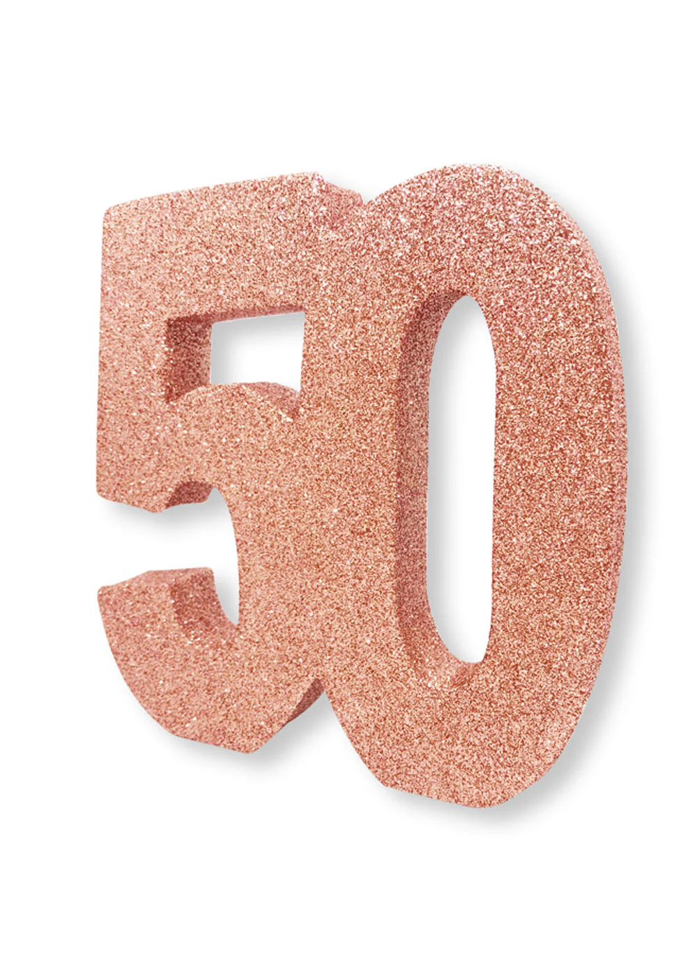 Rose Gold Age 50 Glitter Table Decoration