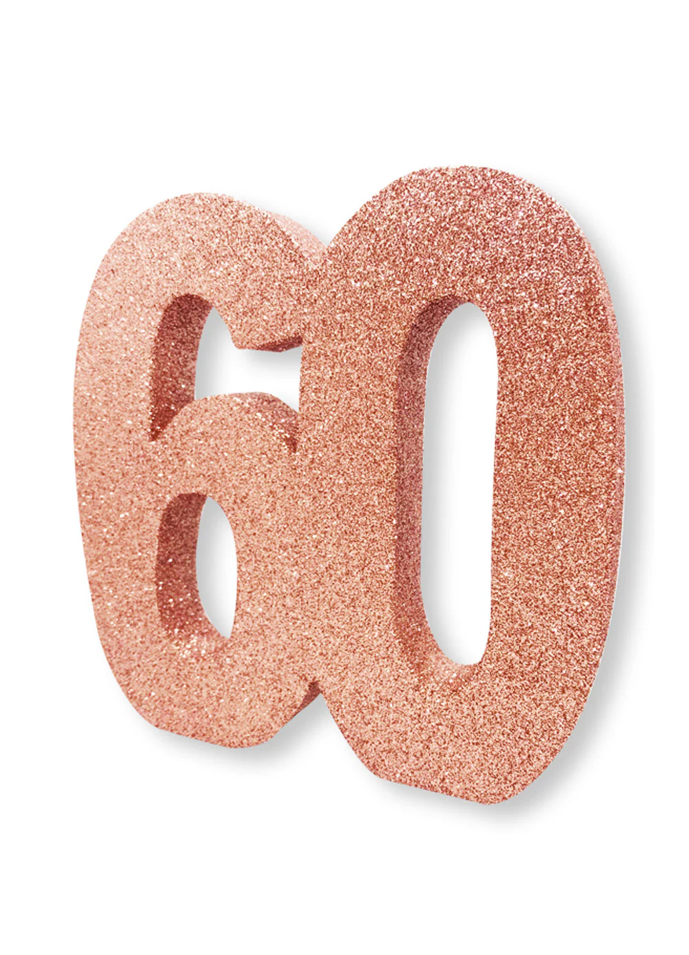 Rose Gold Age 60 Glitter Table Decoration
