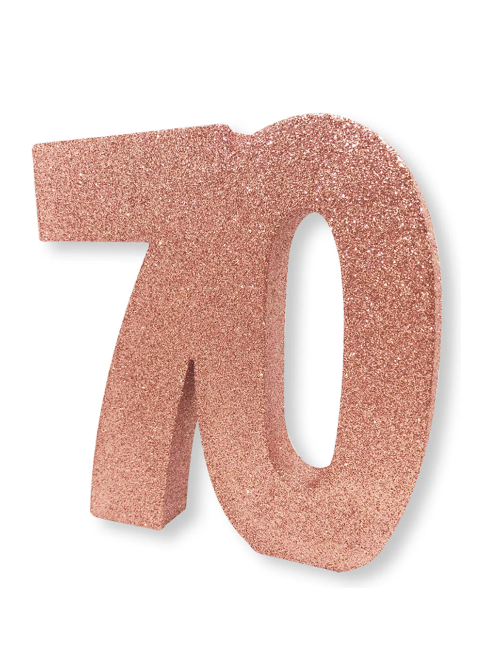 Rose Gold Age 70 Glitter Table Decoration