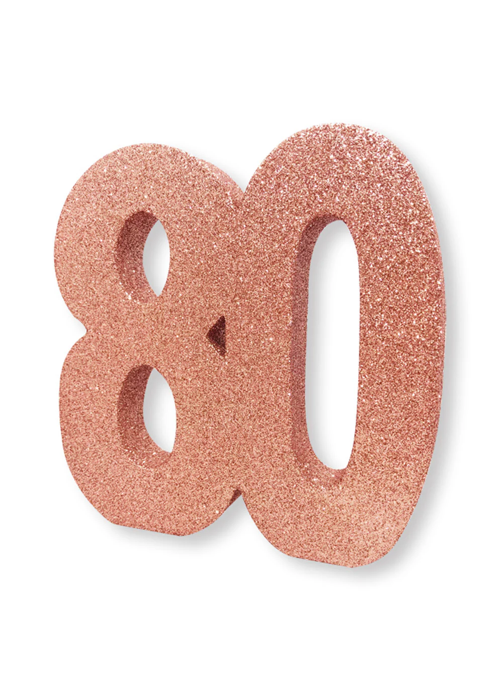 Rose Gold Age 80 Glitter Table Decoration