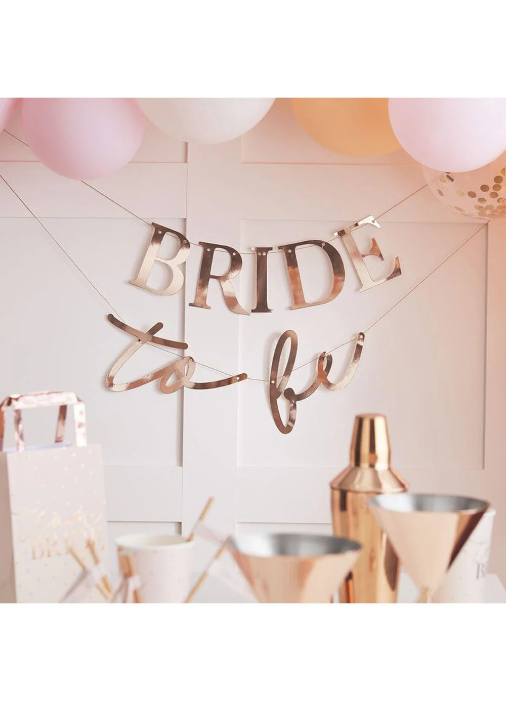 Rose Gold Bride To Be Bunting