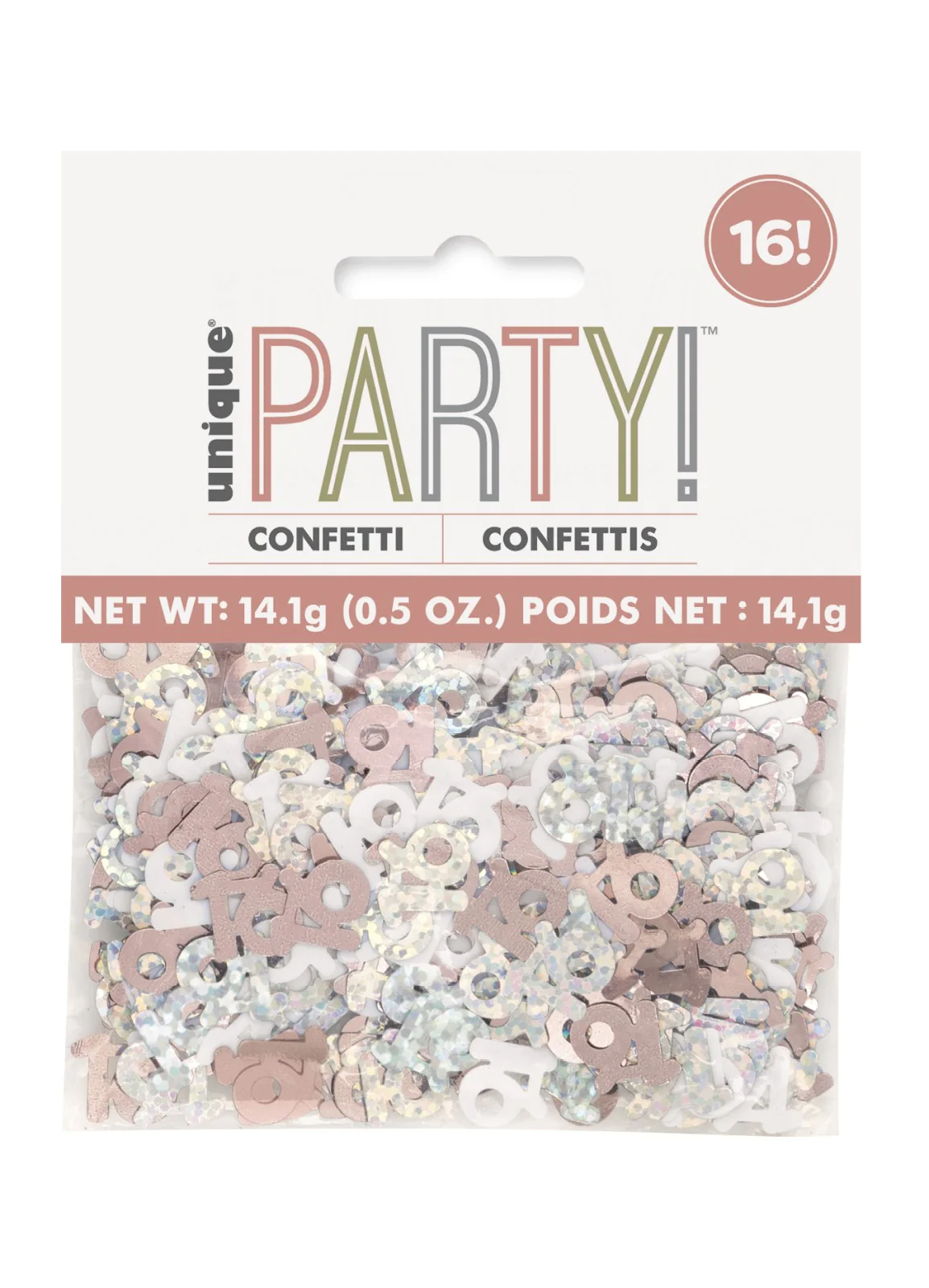Rose Gold Glitz Age 16 Confetti