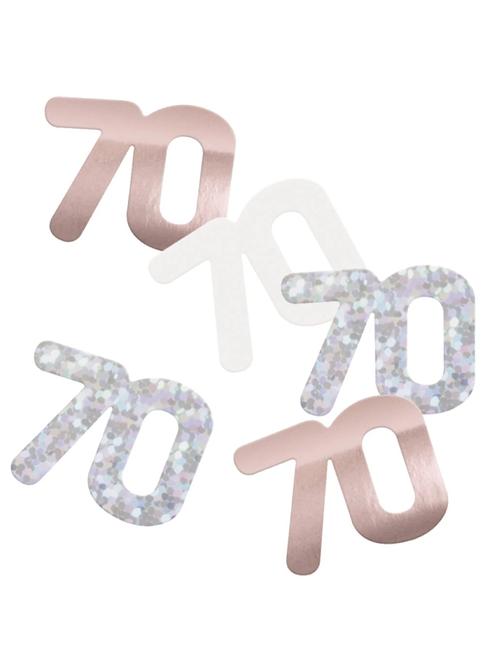 Rose Gold Glitz Age 70 Confetti - Image 2