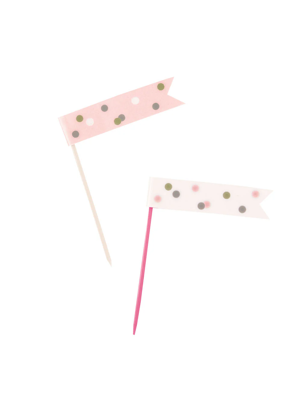 Rose Gold Glitz Flag Picks 6pk