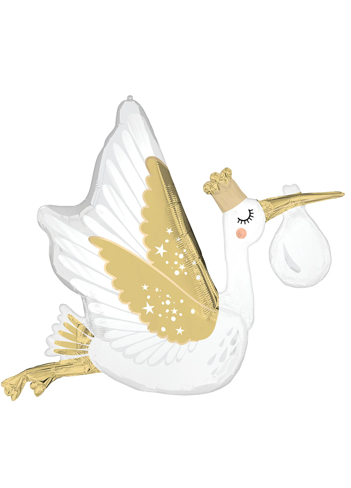 Satin Stork Baby Delivery Large Balloon